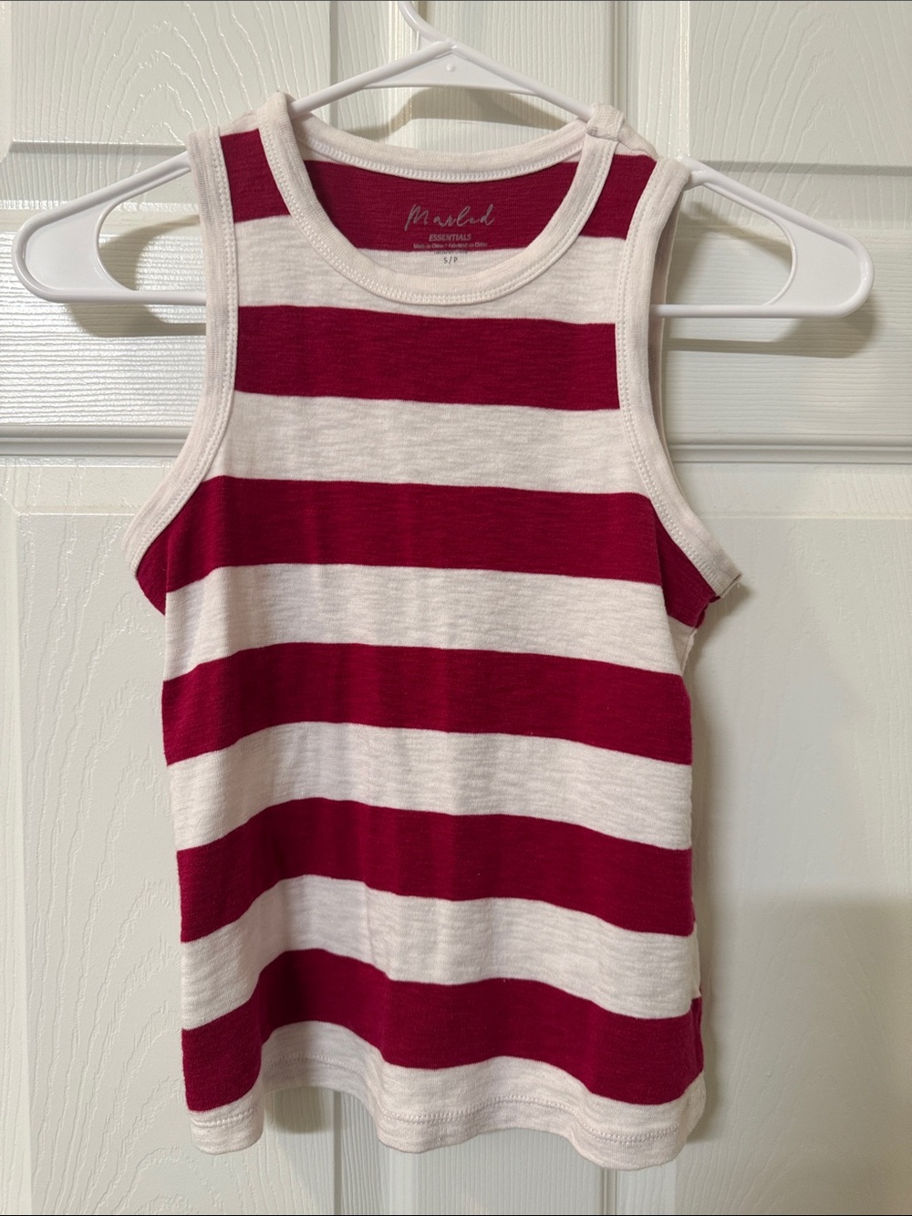 Essentials Striped Tank Top - Red & White
